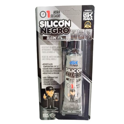 PEGAMENTO SILICON NEGRO 50 GR. ISAKA